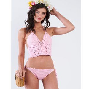 Boho Halter Crochet Bikini